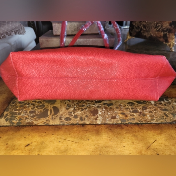 Badgley Mischka Red Vegan Tote Bag - Picture 5 of 8